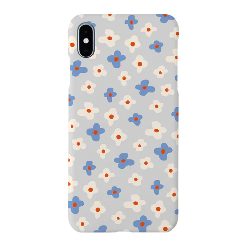 小さいお花( グレー ) Smartphone Case