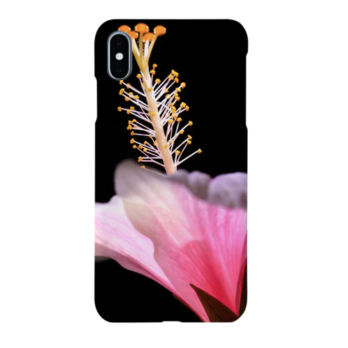 iPhone XS Max Smartphone Case Hibiscus in the Dark Design スマホケース