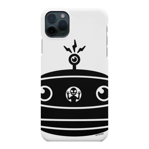 シンプルUFO★宇宙人コンニチハ‐ブラック Smartphone Case