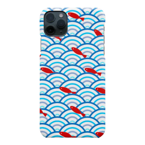 赤い魚と青海波 Smartphone Case