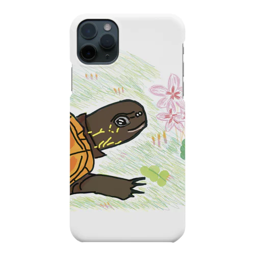 クサガメと花 Smartphone Case