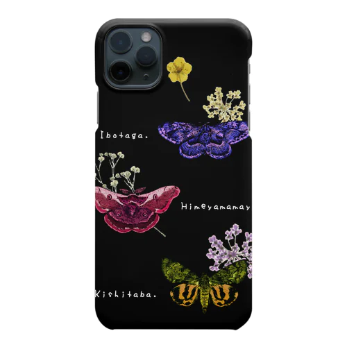 蛾とお花スマホケェス Smartphone Case