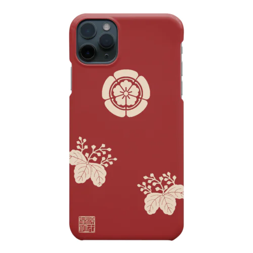 木瓜桐文緋羅紗陣羽織柄 Smartphone Case