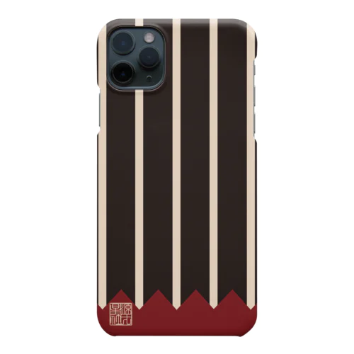 黒羅紗地裾緋羅紗 山形文様陣羽織柄 Smartphone Case