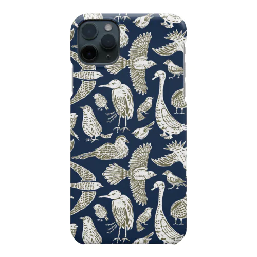 鳥ちらし（ブルー） Smartphone Case