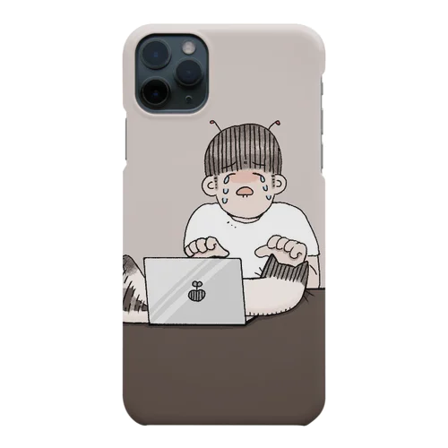 リモートワーク邪魔猫 Smartphone Case