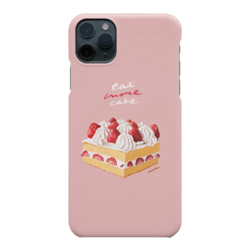 Eat more cake pink スマホケース