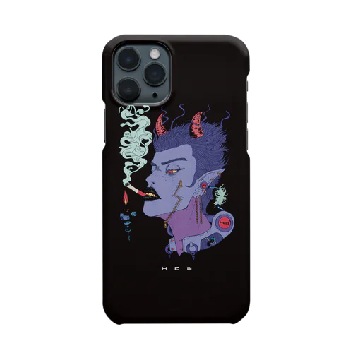 地獄で一服ヲ ハードタイプ 黒ver. Smartphone Case