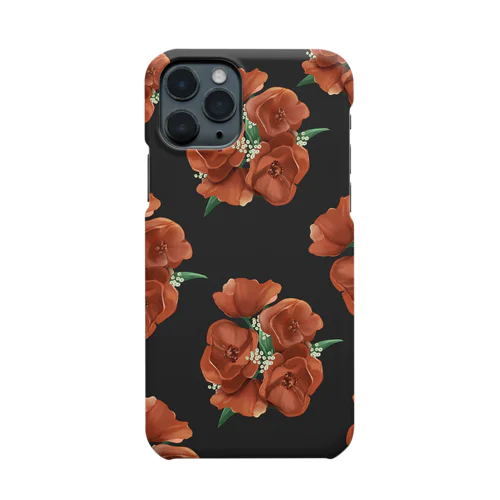 Flower case Ⅰ 【black】 スマホケース