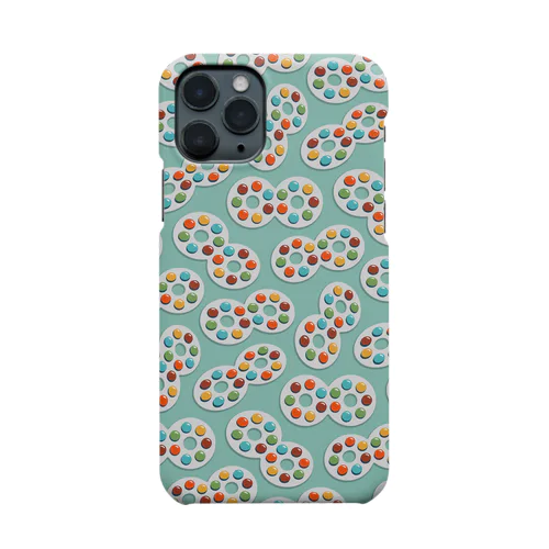 めがねチョコ　マーブルチョコ(ブルー)　iPhone Smartphone Case