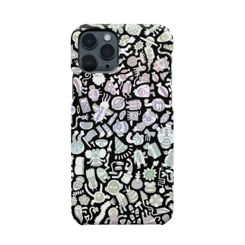 しきつめ怪獣（黒レインボー） Smartphone Case