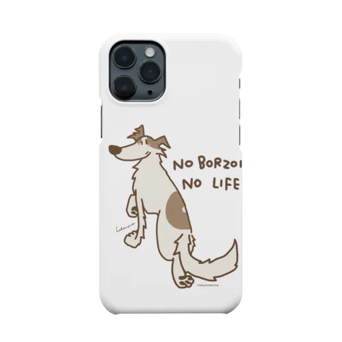 ボルゾイ しろ茶 NO BORZOI NOLIFE スマホケース