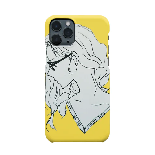 眼鏡の女性　きいろ Smartphone Case