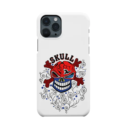 skull man red スマホケース