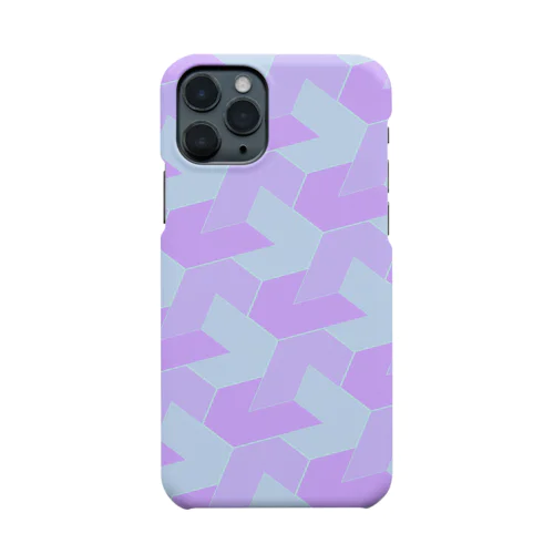 iPhone11Pro・幾何学模様・紫 スマホケース