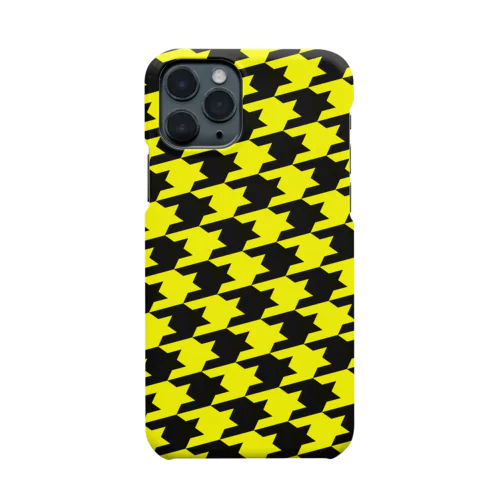 千鳥格子・黒＆黄色 Smartphone Case