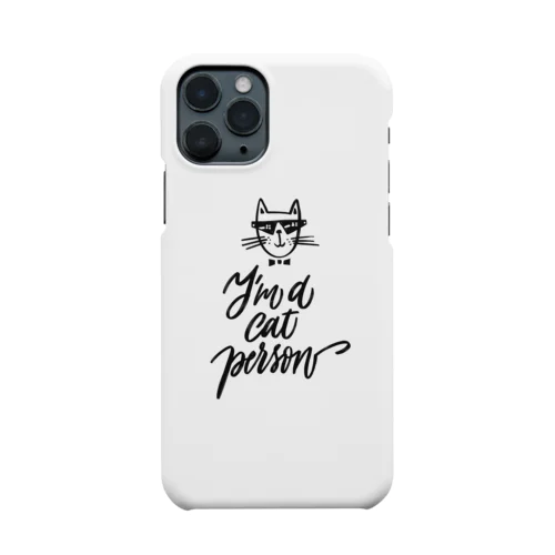『I am a cat person』モノトーン×ネコ Smartphone Case