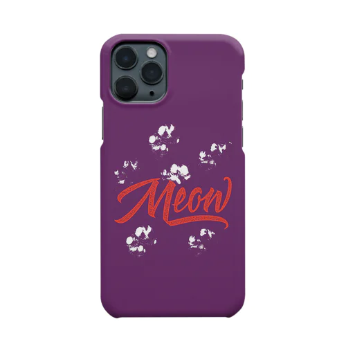 『Meow』パープル Smartphone Case