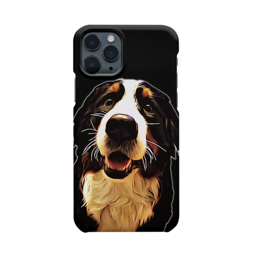 バーニーズマウンテンドッグ／Bernese Mountain Dog／ブラック／Black／001-05／スマホケース Smartphone Case