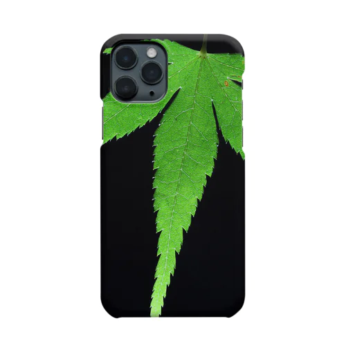 iPhone 11 Pro Smartphone Case Leaf in Close Up Design スマホケース
