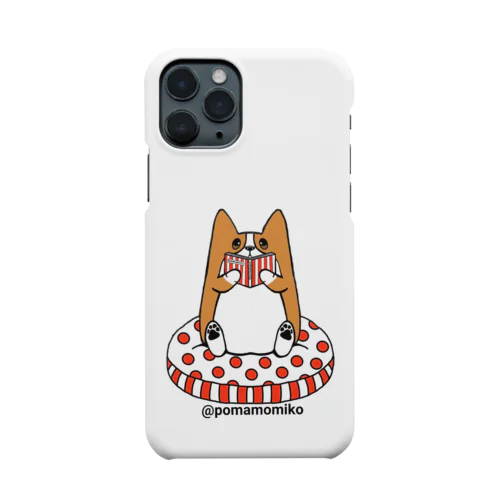 pomamomiko コーギー　Tシャツ WelshCorg Corgi 読書 Smartphone Case