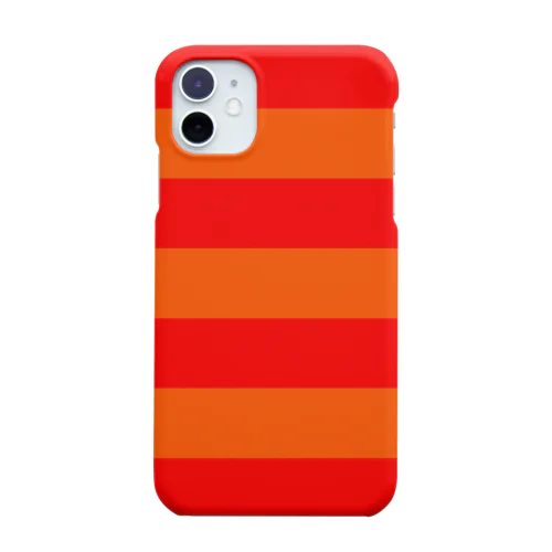 Border Stripe (Orange × Red) Smartphone Case