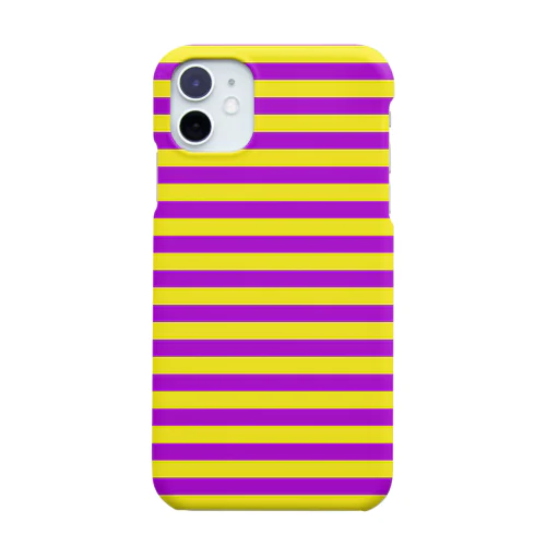 Border Stripe (Yellow × Purple) Smartphone Case