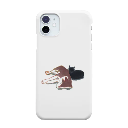 柴犬と黒猫 Smartphone Case