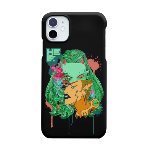 地獄で一服ヲ&目デ殺ス　ハードブラックver. Smartphone Case