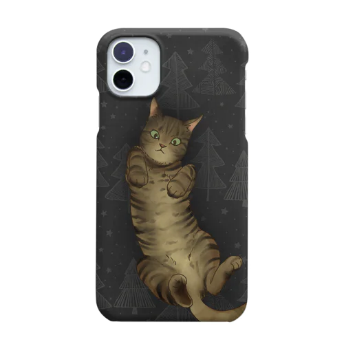 いつでも「猫と」一緒/グレー Smartphone Case