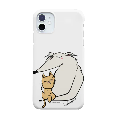 ボルゾイとネコ　寝かしつけ Smartphone Case