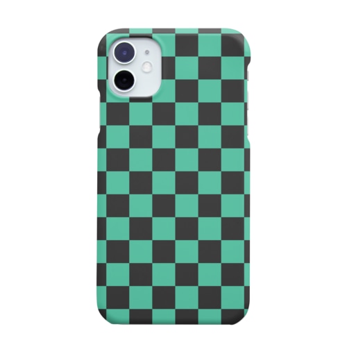 市松模様 青 （スマホケース） Smartphone Case