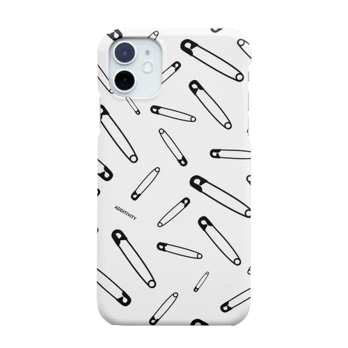 【ADDITIVITY】 セーフティーピン #White スマホケース用 Smartphone Case