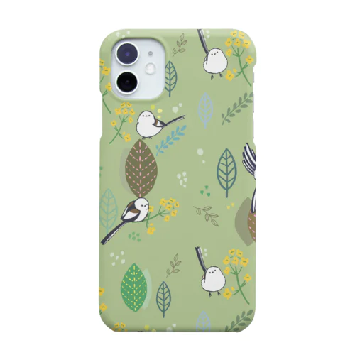 森と菜の花とシマエナガ（緑） Smartphone Case