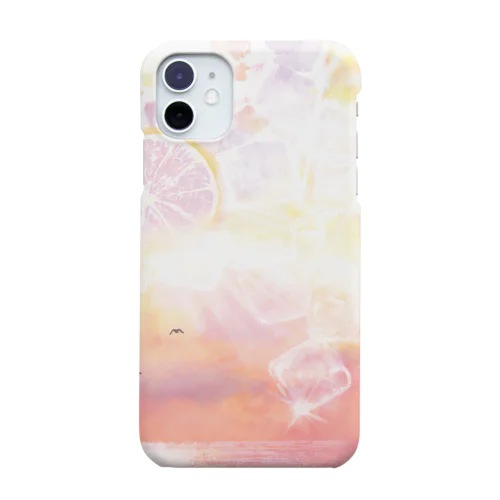 ピンクレモネードの夕日 iPhone Smartphone Case