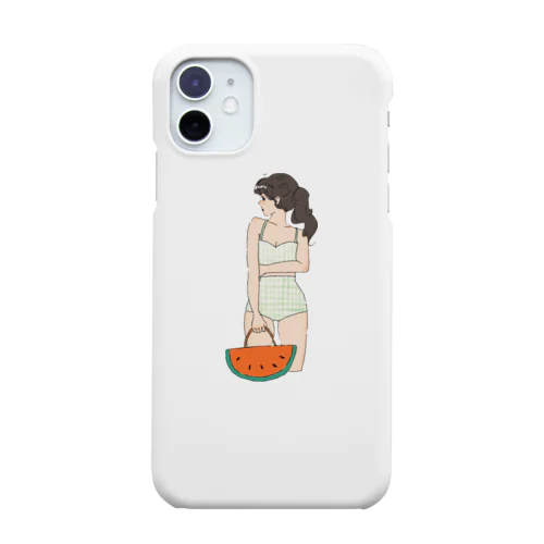 ポニーテールの女の子（夏） Smartphone Case