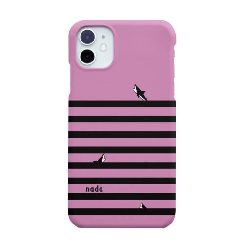 サメサメボーダー | 桃藤色 Smartphone Case