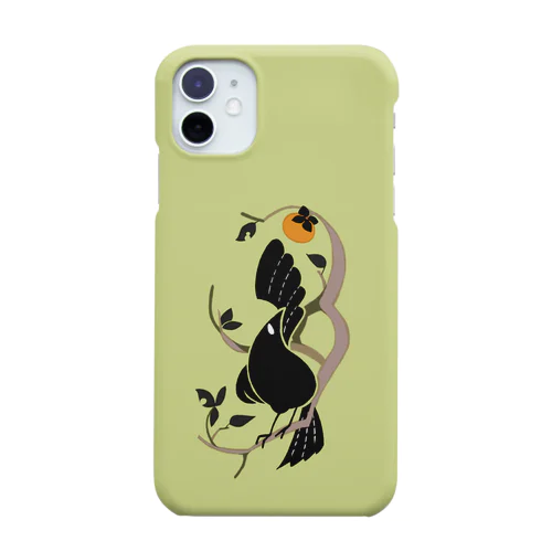 まんまるカラスと柿 Smartphone Case