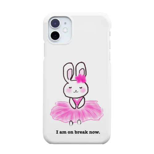 私は今休憩中です🌸ゆる〜いうさぎさん Smartphone Case