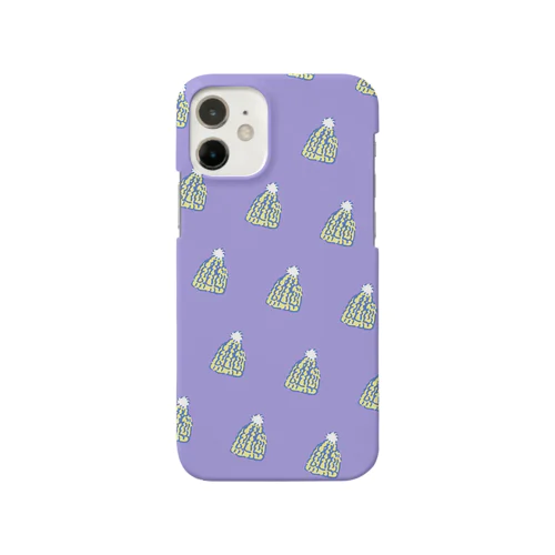 ニット帽（青ときいろと紫） Smartphone Case