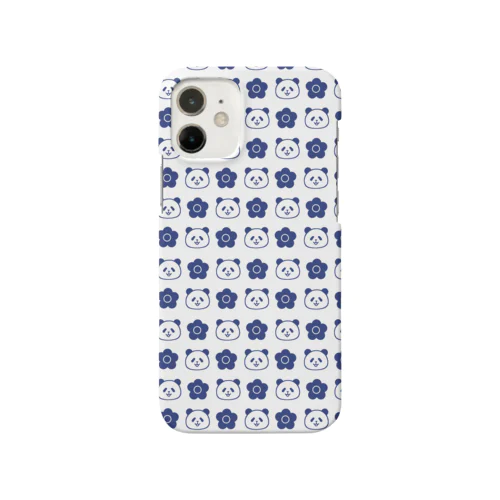 花とパンダ《ネイビー》 Smartphone Case