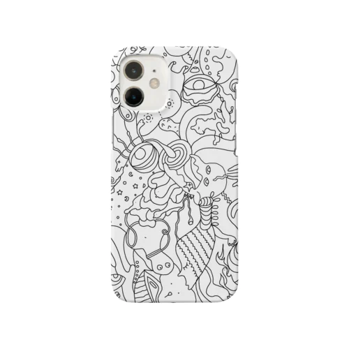 trippy world 白黒 Smartphone Case