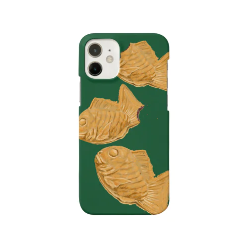 お父ちゃんたい焼き3匹グリーン Smartphone Case