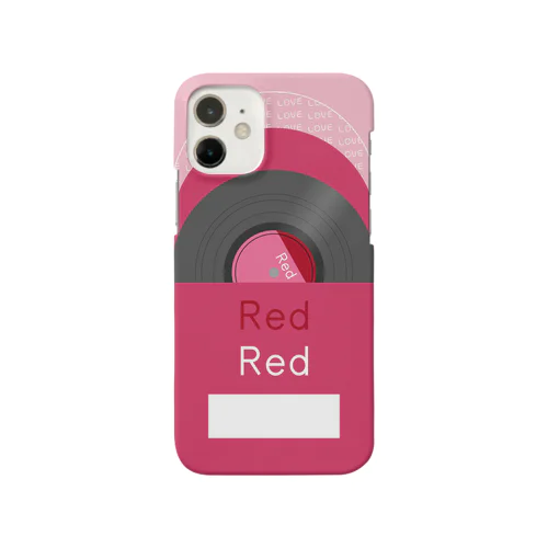 推し色★Red レコード Smartphone Case