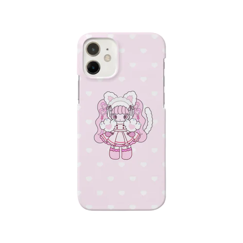 白にゃんこ スマホケース