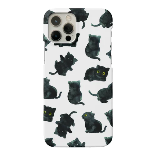 黒猫柄　iPhoneケース Smartphone Case