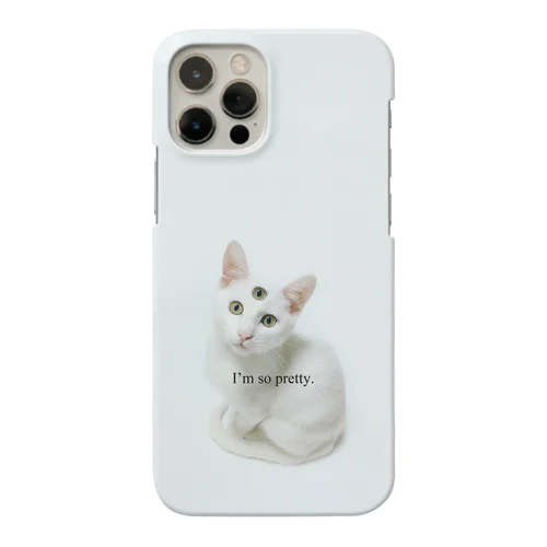 三つ目ねこ - 3eyed Cat (white) スマホケース