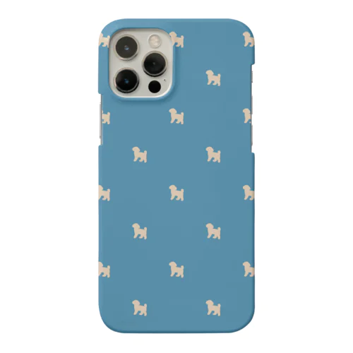 トイプードル.ブルー.iPhoneケース.パターン Smartphone Case