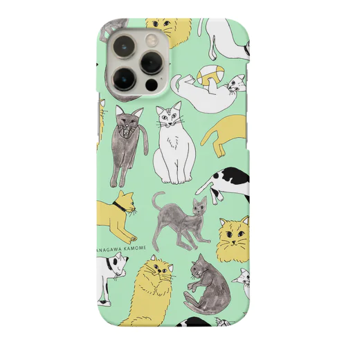 いろんな猫しぐさ♡グリーン Smartphone Case