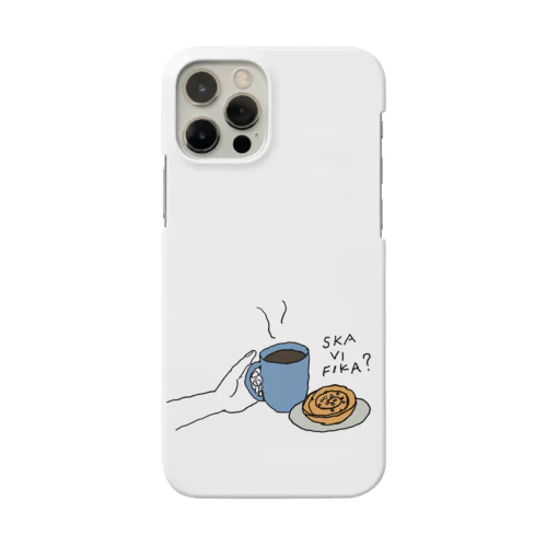 Ska vi fika?_Blue+Gray スマホケース